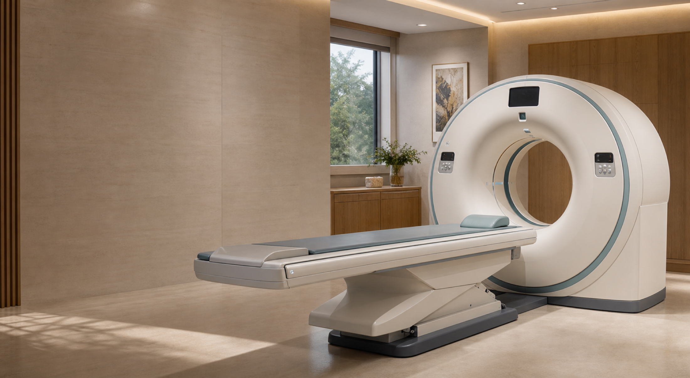 A modern CT scanner suite
